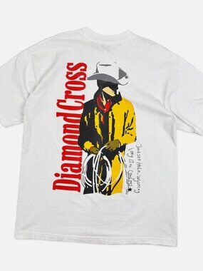 Diamond Cross Ranch Jackson Hole Wyoming Marlboro Pocket Western T Shirt Large